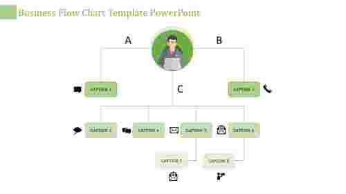 flow chart template powerpoint-business flow chart template powerpoint-green